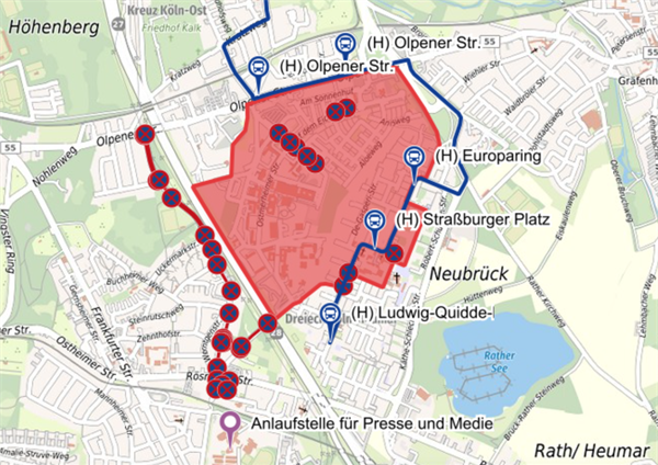 Evakuierungs-Radius, Bild: Stadt Köln