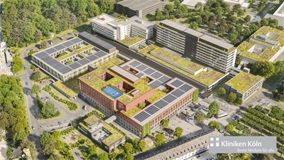 Erste Visualisierung des Gesundheitscampus Merheim, Bild: Kliniken Köln/ Citrus3D